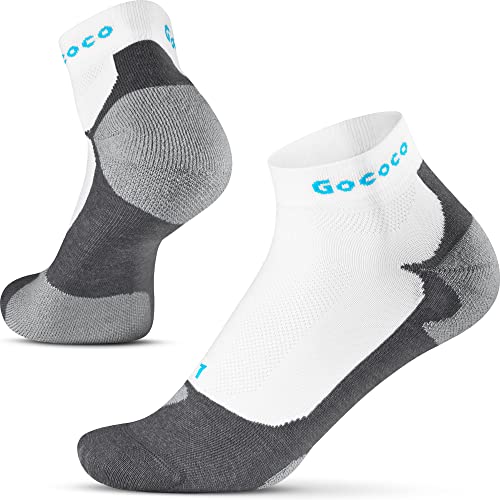 Gococo Light Sport Dünne Quarter Sport- und Laufsocken, Atmungsaktiv, Schweißableitend, Anti-blasen für Damen & Herren, 39-41 von Gococo