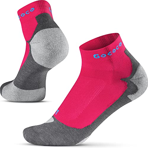 Gococo Light Sport Dünne Quarter Sport- und Laufsocken, Atmungsaktiv, Schweißableitend, Anti-blasen für Damen & Herren, 35-38 von Gococo