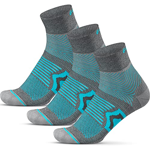 Gococo Trail Running 3-pack und laufsocken fürs trailrunning, unterstützt sprunggelenk, Atmungsaktiv, Schweißableitend für Damen & Herren, 45-47 von Gococo