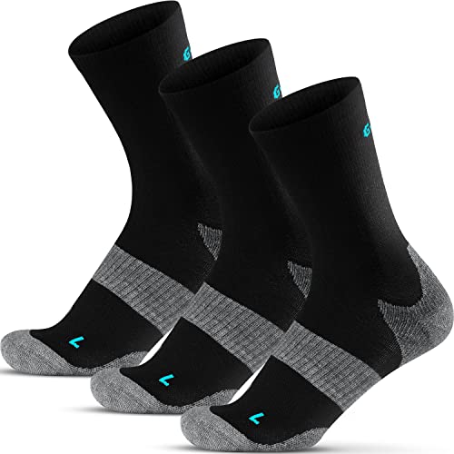 Gococo Technical Cushion High Wool 3-pack Sportsocken für Laufen und Wandern, Merino wolle, Anti-Blasen Polsterung, für Damen & Herren, 39-41 von Gococo