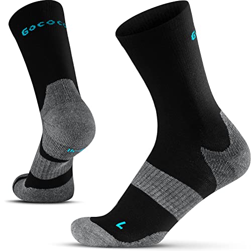 Gococo Technical Cushion High Wool Sportsocken für Laufen und Wandern, Merino wolle, Anti-Blasen Polsterung, für Damen & Herren, 39-41 von Gococo