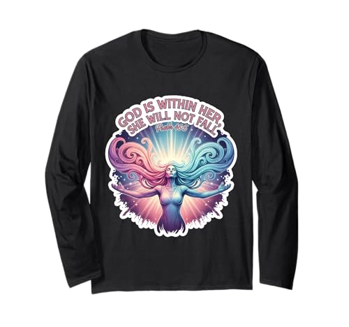 God is Whithin Her She Will Not Fall Christian Bible Damen Langarmshirt God is Whithin Her She Will Not Fall Christian Bible Damen Langarmshirt von God Is Whithin Her She Will Not Fall Products