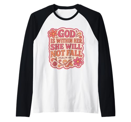 Gott ist in Ihr, sie Wird Nicht Fallen. Christliche Vintage-Frauen Raglan Gott ist in Ihr, sie Wird Nicht Fallen. Christliche Vintage-Frauen Raglan von God Is Whithin Her Vintage Products