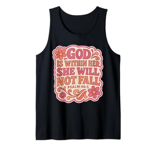 Gott ist in Ihr, sie Wird Nicht Fallen. Christliche Vintage-Frauen Tank Top Gott ist in Ihr, sie Wird Nicht Fallen. Christliche Vintage-Frauen Tank Top von God Is Whithin Her Vintage Products