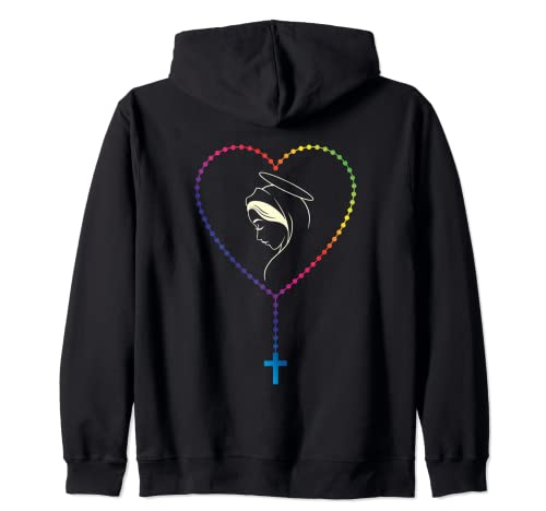 Mama Maria Heiliger Rosenkranz Kapuzenjacke Mama Maria Heiliger Rosenkranz Kapuzenjacke von God Lover Apparel