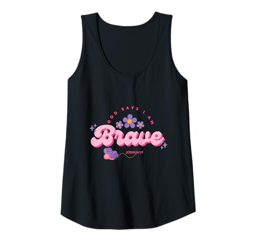 Damen Gott SAGT, ich Bin mutig, Frauen, Jugendliche und Mädchen Tank Top Damen Gott SAGT, ich Bin mutig, Frauen, Jugendliche und Mädchen Tank Top von God Say's I Am Brave, Christian Faith