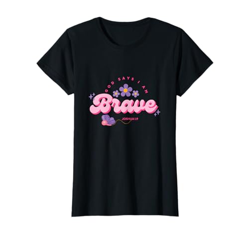 Gott SAGT, ich Bin mutig, Frauen, Jugendliche und Mädchen T-Shirt Gott SAGT, ich Bin mutig, Frauen, Jugendliche und Mädchen T-Shirt von God Say's I Am Brave, Christian Faith