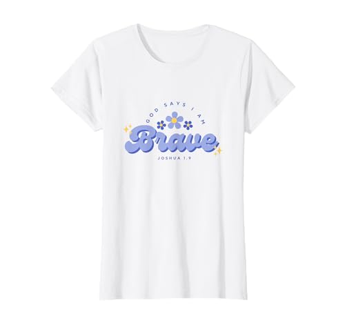 Gott SAGT, ich Bin mutig, Frauen, Jugendliche und Mädchen T-Shirt Gott SAGT, ich Bin mutig, Frauen, Jugendliche und Mädchen T-Shirt von God Say's I Am Brave, Christian Faith