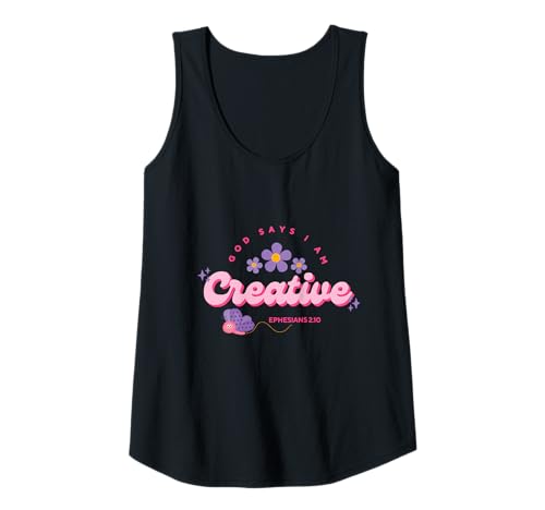 Damen Gott SAGT, ich Bin kreativ, Frauen, Jugendliche und Mädchen Tank Top von God Say's I Am Creative, Child of God