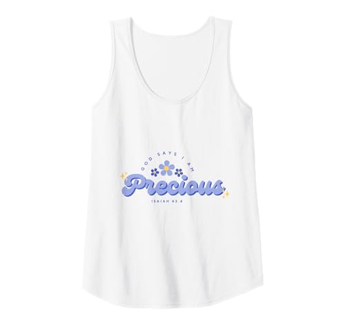 Damen Gott SAGT, ich Bin kostbar, Frauen, Jugendliche und Mädchen Tank Top Damen Gott SAGT, ich Bin kostbar, Frauen, Jugendliche und Mädchen Tank Top von God Say's I Am Precious, Christian Faith