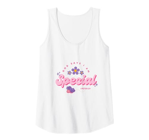 Damen Gott SAGT, ich Bin besonders, Frauen, Jugendliche und Mädchen Tank Top Damen Gott SAGT, ich Bin besonders, Frauen, Jugendliche und Mädchen Tank Top von God Say's I Am Special, Christian Faith