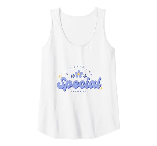 Damen Gott SAGT, ich Bin besonders, Frauen, Jugendliche und Mädchen Tank Top Damen Gott SAGT, ich Bin besonders, Frauen, Jugendliche und Mädchen Tank Top von God Say's I Am Special, Christian Faith