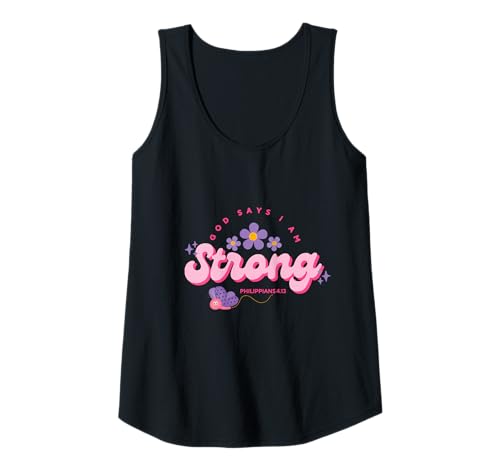 Damen Gott SAGT, ich Bin stark, Frauen, Jugendliche und Mädchen Tank Top von God Say's I Am Strong, Child of God
