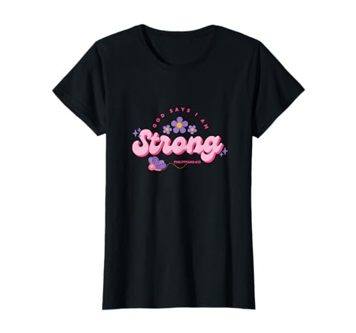 Gott SAGT, ich Bin stark, Frauen, Jugendliche und Mädchen T-Shirt Gott SAGT, ich Bin stark, Frauen, Jugendliche und Mädchen T-Shirt von God Say's I Am Strong, Christian Faith