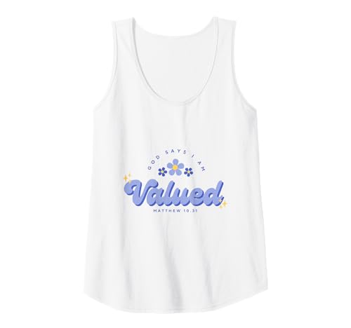 Damen Gott SAGT, DASS ich geschätzt werde, Frauen, Jugendliche und Mädchen Tank Top Damen Gott SAGT, DASS ich geschätzt werde, Frauen, Jugendliche und Mädchen Tank Top von God Say's I Am Valued, Christian Faith