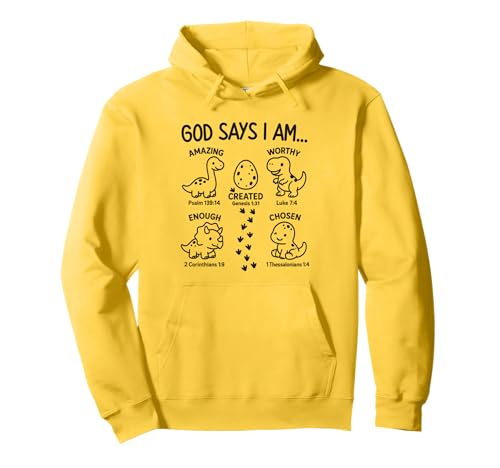 God Says I Am Dinosaur Funny Dino Bible Verse Toddlers Boys Pullover Hoodie God Says I Am Dinosaur Funny Dino Bible Verse Toddlers Boys Pullover Hoodie von God Says I Am Dinosaur Lover Christian Kids Boys