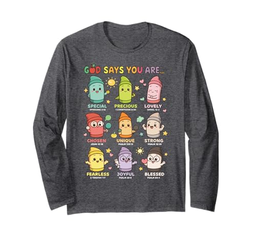 Christian Kindergarten Lehrer God Says You Are School Women Langarmshirt Christian Kindergarten Lehrer God Says You Are School Women Langarmshirt von God Says You Are Christian Kindergarten Teacher