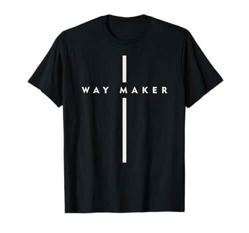 Waymaker Christliches T-Shirt für Damen, Kreuzform, Glaube, Geschenk T-Shirt von God is Good Christian Gifts and Apparel