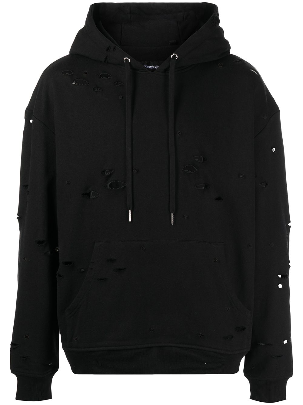 God's Masterful Children Galaxy Hoodie mit geripptem Detail - Schwarz von God's Masterful Children