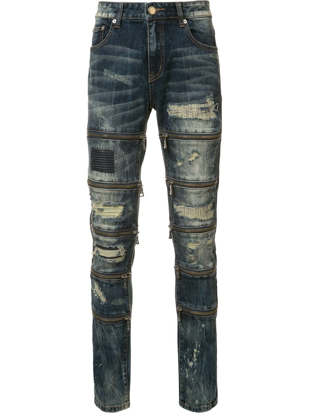 God's Masterful Children Skinny-Jeans in Distressed-Optik - Blau von God's Masterful Children