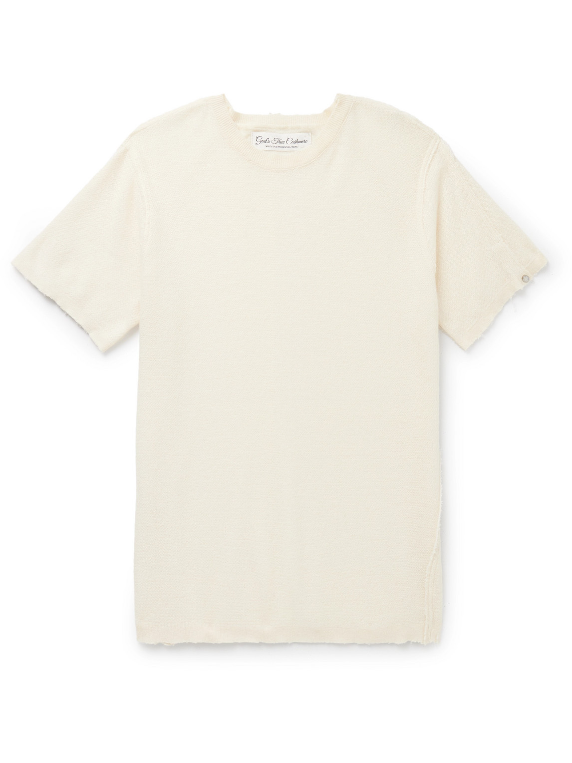 God's True Cashmere - Bubble Distressed Cashmere-Gauze T-Shirt - Men - Neutrals - XXL God's True Cashmere - Bubble Distressed Cashmere-Gauze T-Shirt - Men - Neutrals - XXL von God's True Cashmere