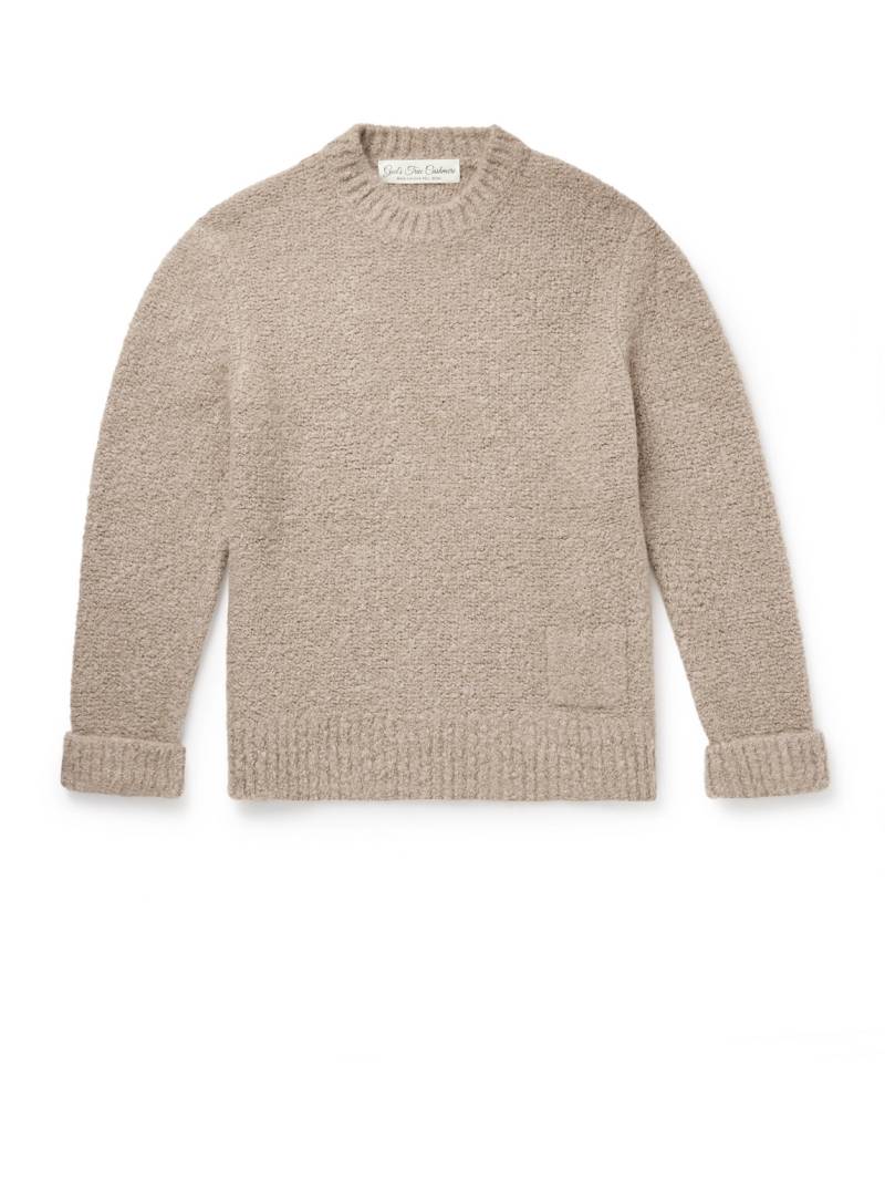 God's True Cashmere - Cloud Embellished Cashmere-Blend Bouclé Sweater - Men - Neutrals - L von God's True Cashmere