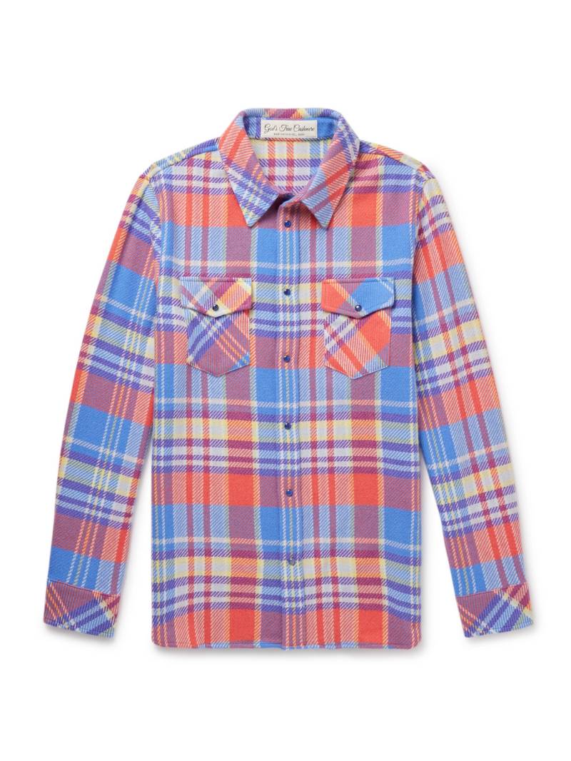 God's True Cashmere - Creator Checked Cashmere Shirt - Men - Red - S von God's True Cashmere