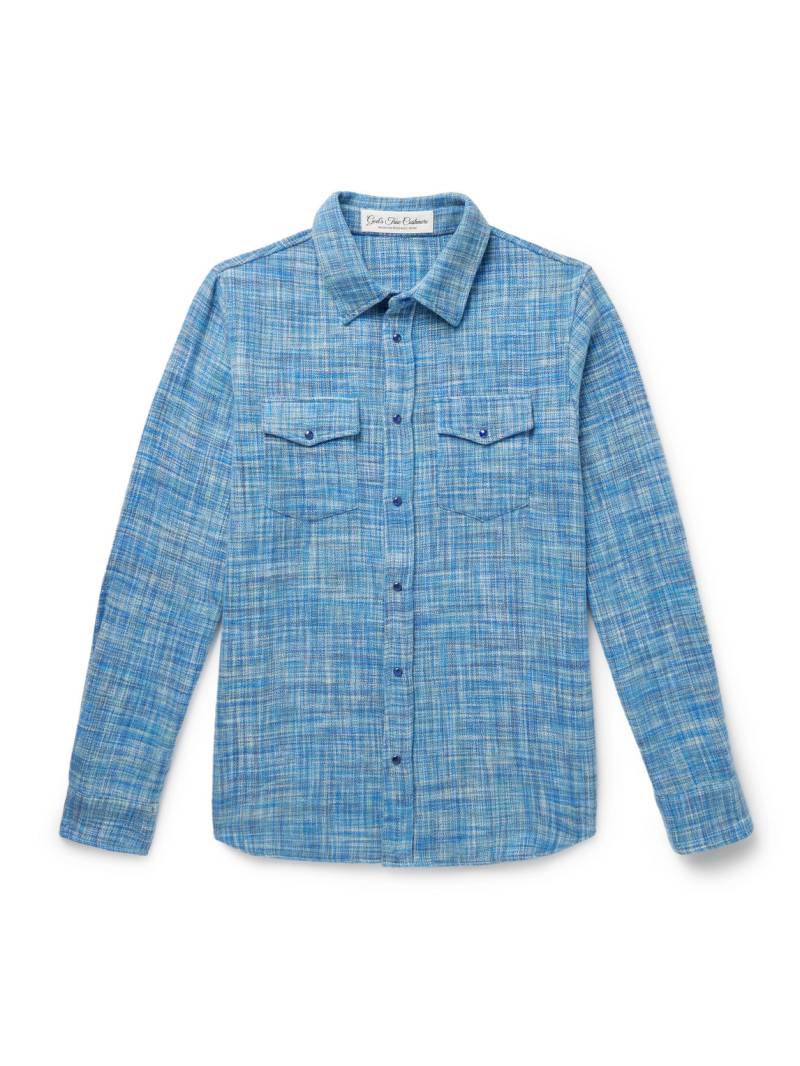 God's True Cashmere - Space-Dyed Cashmere Shirt - Men - Blue - XXL von God's True Cashmere