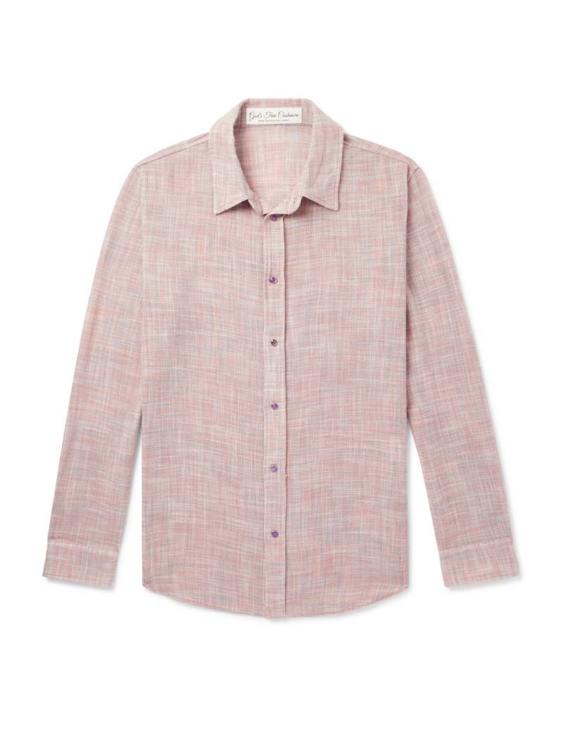 God's True Cashmere - Space-Dyed Cashmere and Wool-Blend Gauze Shirt - Men - Pink - XS von God's True Cashmere