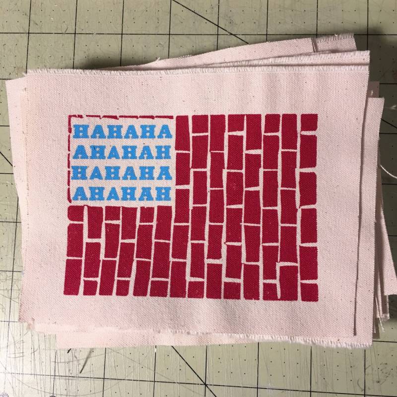 Siebdruck Patch - United States Of Trippin' Von Vice Versa Press von GodBlessGenerica