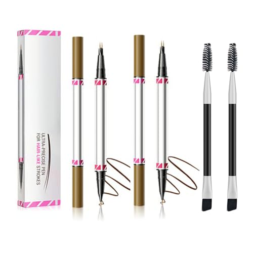 2 Sets Microblading Eyebrow Pencil, Eyebrow Pencils for Women, Eye Brow Tinting Kit (3# Dark Brown) von GodbTG