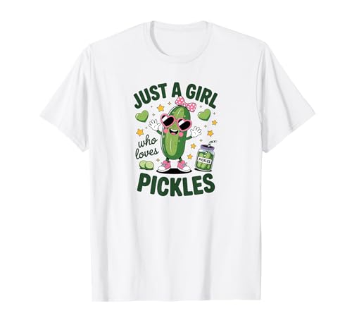 Nur EIN Mädchen, das Gurken liebt Lustiger süßer Gurkenliebhaber T-Shirt von Godbee Designs