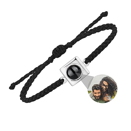 Benutzerdefinierte Foto Projektion Armband personalisierte Projektion Armband mit Bild innerhalb Herz Foto Armband für Frauen Männer Geburtstag Weihnachten Geschenk für Paar Freund von Godchoices