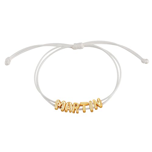 Benutzerdefiniertes Bubble 3D-Buchstabenarmband, Personalisiertes Buble-Anfangsarmband für Frauen, Namensperlenarmband, Individueller Namensschmuck für Frauen, Mütter und Mädchen von Godchoices