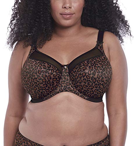 Goddess Damen Kayla Bügel Unterschriftenaufdruck, durchgehend bedeckt BH mit voller Abdeckung, Durchsichtig, Braun (Dark Leopard), 80H von Goddess