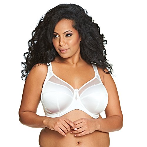 GODDESS Damen Keira Bügel BH mit voller Abdeckung, Durchsichtig, Weiss/opulenter Garten, 75L von Goddess