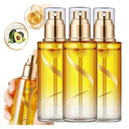 Duft Haarpflege Ätherisches Öl Spray, 80ml Aromatherapie Ätherisches Öl Spray, Parfümiertes Haar Ätherisches Öl Spray, Duft Haaröl Nebel (3PC) von Godemmio