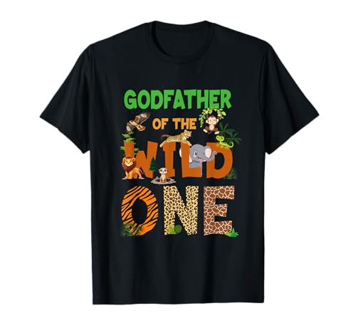 Der Pate des Geburtstags Wild One Safari Birthday Boy T-Shirt Der Pate des Geburtstags Wild One Safari Birthday Boy T-Shirt von Godfather Of The Safari Birthday Boys Girls