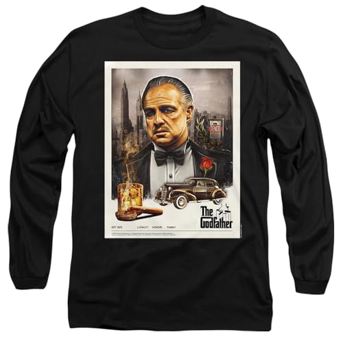 Godfather Vintage Poster Unisex Erwachsene Langarm T-Shirt, Schwarz, L Godfather Vintage Poster Unisex Erwachsene Langarm T-Shirt, Schwarz, L von Godfather