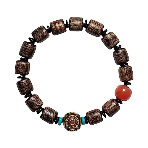 GodlSoon Rosenkranz, indonesisches Adlerholz-Armband, 10 mm, Buddha-Perlenarmband, tibetische Gebetsperlen, Geschenk for Männer und Frauen von GodlSoon