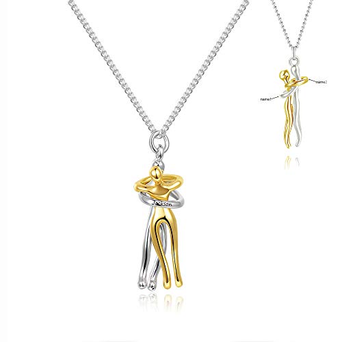 Godmoy Personalisierte Umarmung Halskette Personalisierte Paare Anhänger Halskette mit Name Gravierte Kuschel Halskett für Paare Charme Schmuck Geschenk für Sie und Ihn Godmoy Personalisierte Umarmung Halskette Personalisierte Paare Anhänger Halskette mit Name Gravierte Kuschel Halskett für Paare Charme Schmuck Geschenk für Sie und Ihn von Godmoy