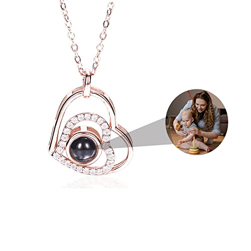 Personalisierte Kette mit Foto Projektion Personalisierte Foto Herz Halskette Ich liebe dich Halskette 100 Sprachen Sterling Silber Anhänger Halskette Personalisierte Schmuck für Ehefrau, Mutter Personalisierte Kette mit Foto Projektion Personalisierte Foto Herz Halskette Ich liebe dich Halskette 100 Sprachen Sterling Silber Anhänger Halskette Personalisierte Schmuck für Ehefrau, Mutter von Godmoy