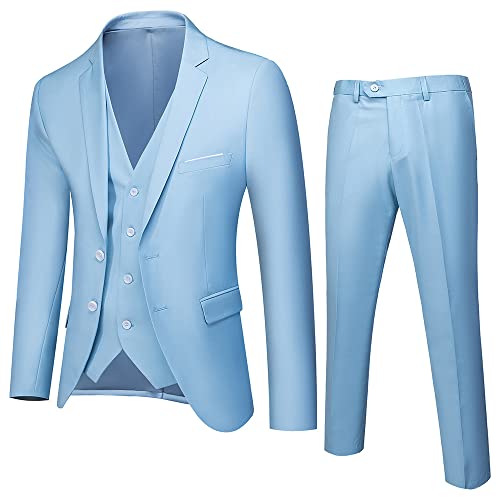 Godoboo Anzug 3 Teilig Slim Fit Herrenanzug Blazer Anzüge Herren Modern Sakko Hose Weste 3-Teilig Blazer Anzüge für Hochzeit Business von Godoboo