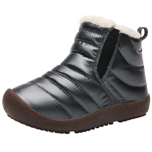 Godoboo Barfussschuhe Kinder Winter Wasserdicht Schneestiefel Kinder Warm Winterschuhe gefüttert Winterstiefel Waterproof Barefoot Shoes Barfußschuhe Kinder Herbst Outdoor Schneestiefel von Godoboo