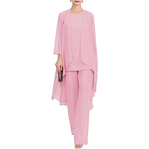 Godoboo Damen Hosenanzug Spitze Ärmellos Chiffon Set 3 Teiliges Set Spitze Chiffon Shirt Und Hohe Hosenanzug Dreiteilig Hosenanzug Cocktail Party Spitzen Vintage Lange Hose Abendanzug Outfit von Godoboo