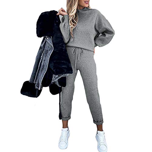 Godoboo Damen Jogginganzug Trainingsanzug Freizeitanzug Frauen gefütterter Women's Lined Leisure Suit Women's sports suit Hausanzug Fitnessanzug Freizeitanzug Trainingsanzüge für Damen Set von Godoboo