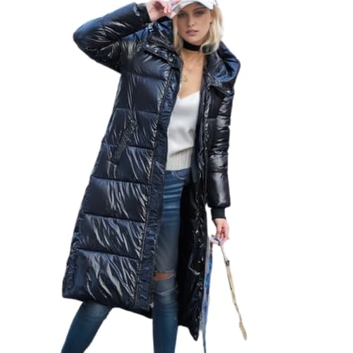 Godoboo Damen Lang Warm Daunenmantel Wintermantel Winter Daunenjacke Casual Daunenjacke mit Kapuze Casual Wintermantel Winter Jacken Outdoorjacke von Godoboo