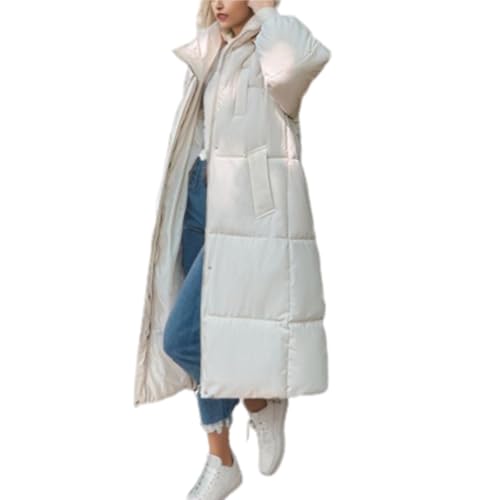 Godoboo Damen Lang Warm Daunenmantel Wintermantel Winter Daunenjacke Casual Daunenjacke mit Kapuze Casual Wintermantel Winter Jacken Outdoorjacke von Godoboo