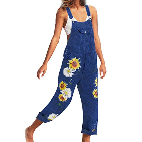 Godoboo Damen Latzhosen Denim Jumpsuit Slim Jeanslatzhose Overall Jumpsuit Playsuit Jeans Hosenanzug Damen Jeanslatzhose von Godoboo