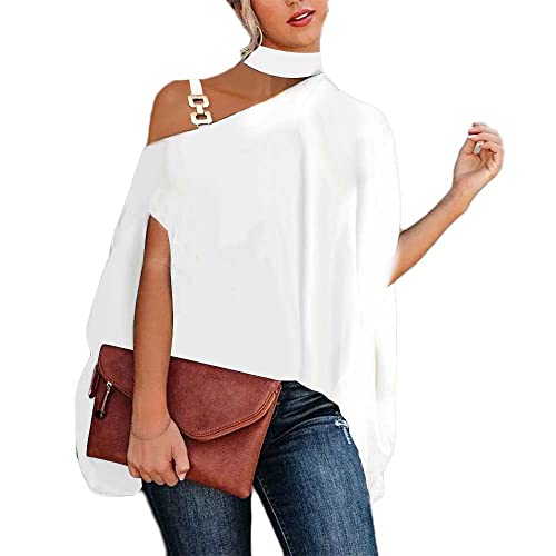 Godoboo Damen Off Shoulder Bluse Schulterfrei Tops Casual Mode Langarm Lose Shirt Bluse Elegant Langarmshirt Bluse Herbst Bluse Tops Elegant Bluse Langarmshirt von Godoboo